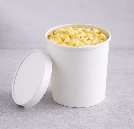 Suppenbecher aus weißem Papier